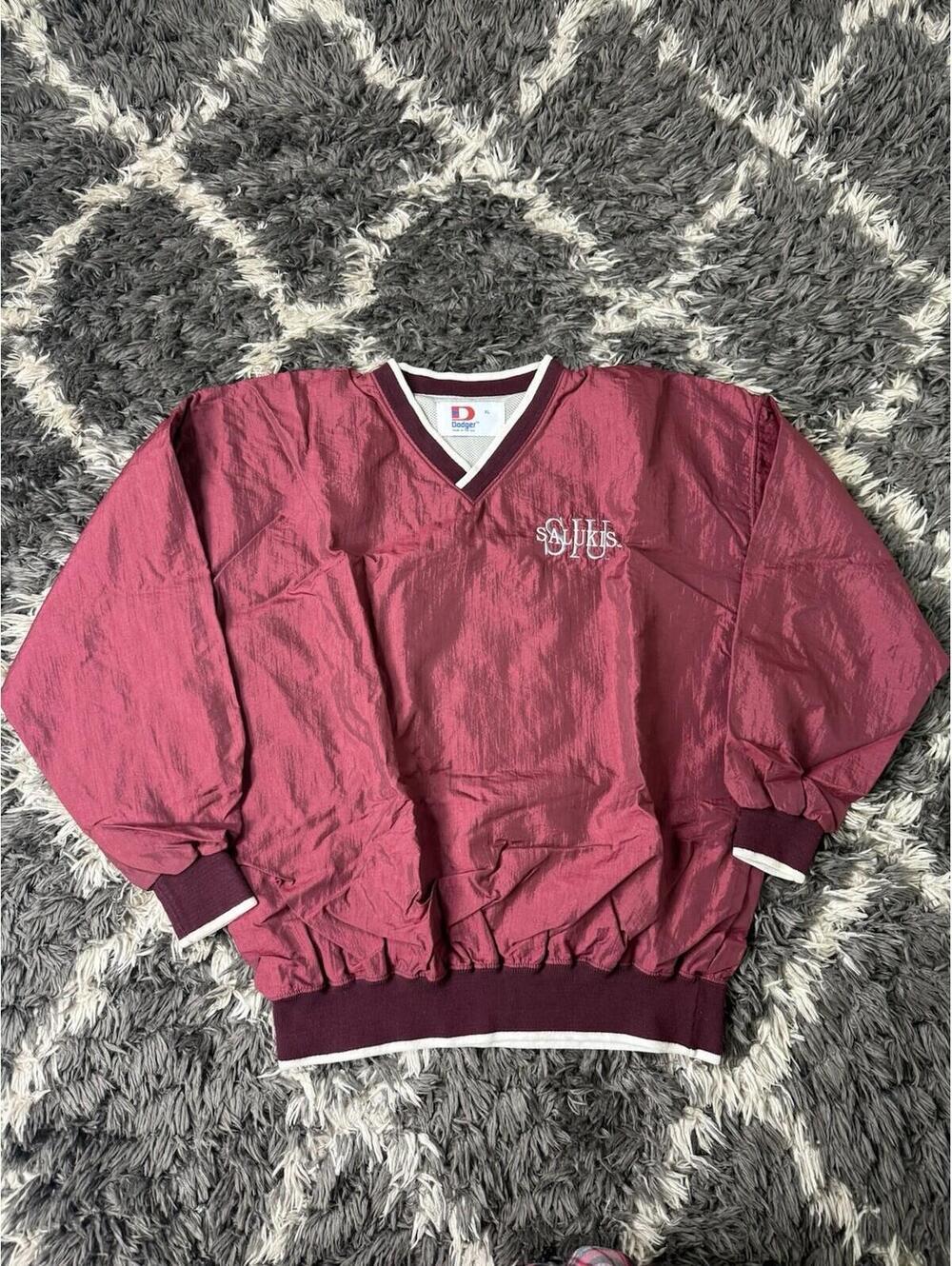 Vintage 90s Southern Illinois Salukis Windbreaker Jacket Men’s XL Maroon